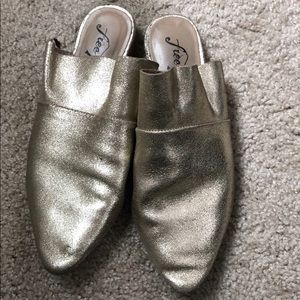 Free people gold slides